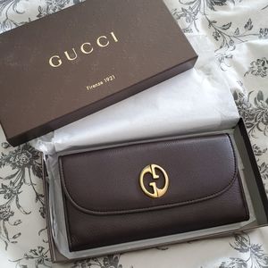 Brown Leather Gucci Wallet